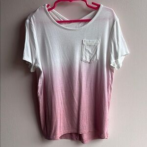 Gradient Pink and White Girl’s Top